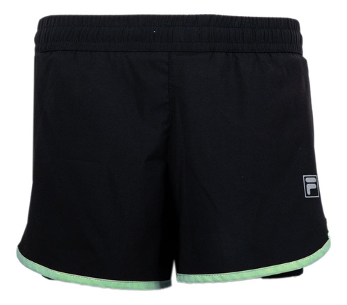 Fila Short Lycra Mujer Fila Short Clever Woman Black Green C