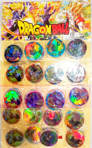 280 Tazos De Dragon Ball De Cartón Ideal Para Fiesta Piñata