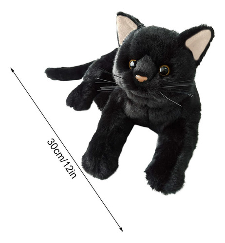 . Figura De Gato Negro Abrazable, Muñeco De Anime De