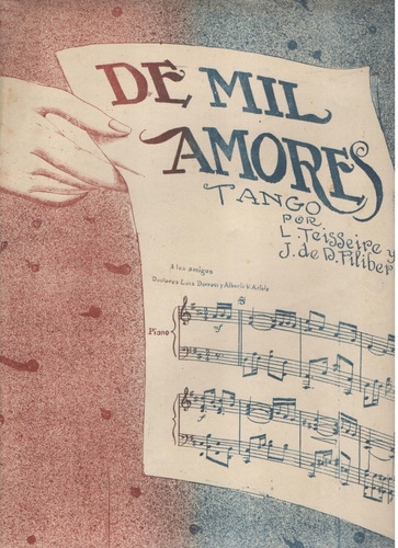 Partitura Original Del Tango De Mil Amores De Luis Teisseire