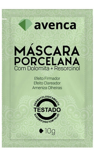 Avenca Máscara De Porcelana Caixa C/ 50 Unidades + Brinde