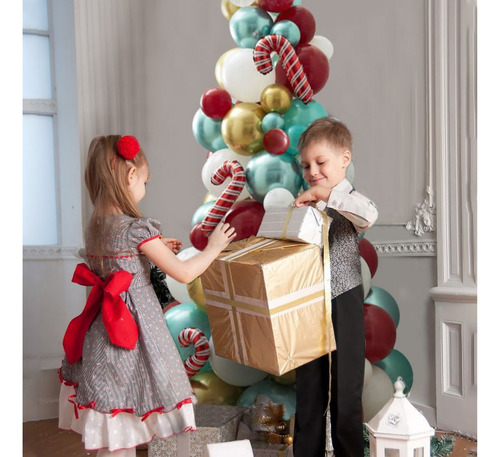 Decoración Con Globos Arbol De Navidad Christmas Tree 114 Pz