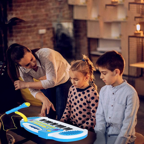 Piano Toy Keyboard Love&mini Para Niños Con 31 Teclas Y Micr