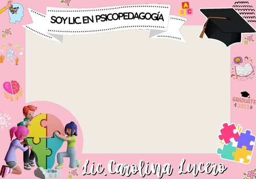 Cartel Digital Imprimible Psicopedagogía Lic Personalizado