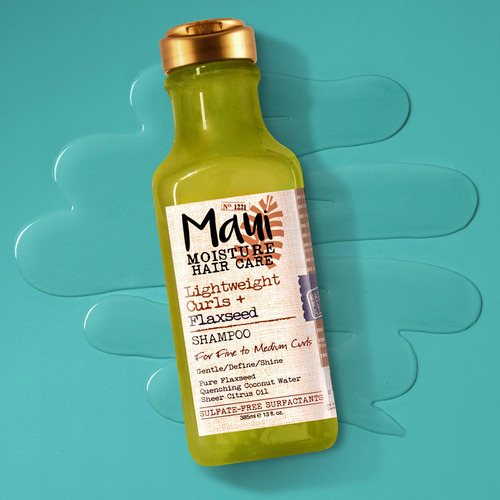 Maui Moisture Lightweight Curls + Shampoo De Linhaça, Sem Pa