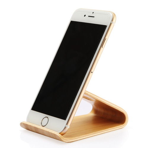 Suporte De Mesa Universal Celular Tablet Smartphone Madeira