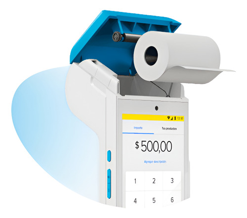 Mercado Pago Point Smart Chip 4g Celular + Impresora Posnet Azul