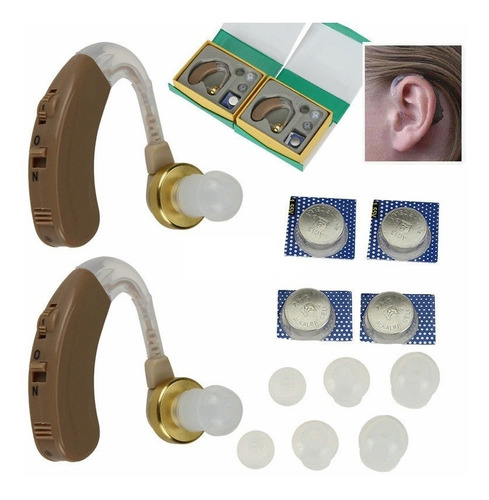 Audífono Para Sordos Amplificador De Sonido Ayuda Auditiva 