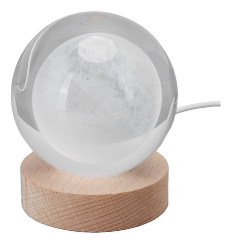 Lámpara De Noche De 3d Bola De Cristal Luz Nocturna