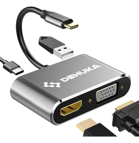 Cable Adaptador Conversor Hdmi A Vga Full Hd Con Audio Dehuka Monitor  Proyector Notebook Pc