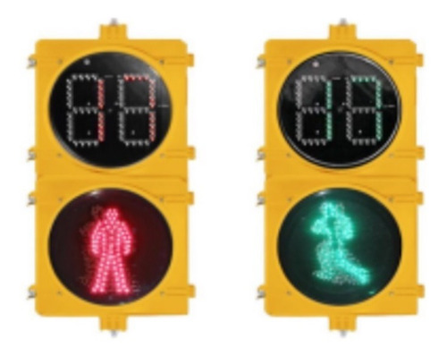 Semáforo Vial Led 300mm Tipo Peatonal Dinámico