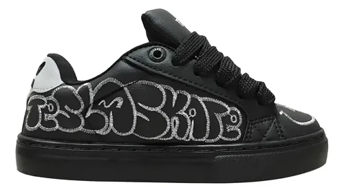 Tênis Skate Unissex Tesla Hertz Art Chunky Black Original