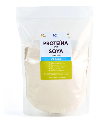 Proteina Vegana Soya 1 Kg 0% Sodio-azúcar Kpronutrition