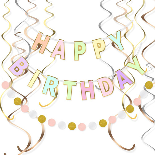 Pancarta De Cumpleaños, Decoraciones De Cumpleaños En Colore