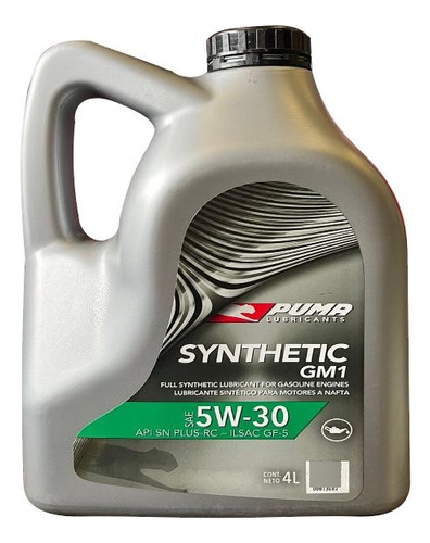 Aceite Puma Synthetic Gm1 5w 30 4 Lts.