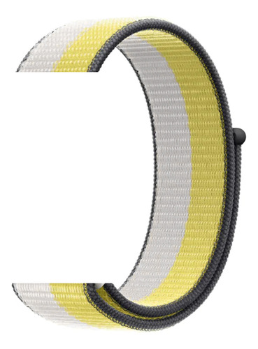 Pulseira Compatível Com Watch Series Nylon Loop Esporte Cor Branco Solar