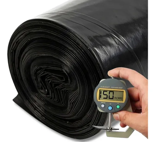 Lona Multiúso Forthplas Lona Plastica 150 Micras Impermeável De 4m X 50m Cor Preto