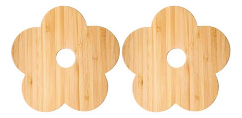 8 Posavasos Con Forma De Flor, Posavasos De Bambú Para