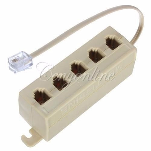 Imagen 1 de 1 de Adaptador Cable Jack 5 Vías Rj11 Línea Teléfono Modular Lte