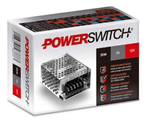 Fuente Power Switching Metalica 12v -3a -macroled - Tira Led