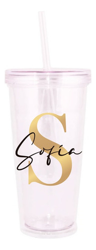 Vinilo Para Vaso Sticker Calco Inicial Nombre X30 U.