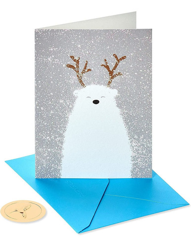 Papyrus - Caja Con Tarjetas De Navidad, Diseño De Oso Polar