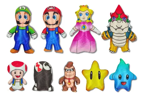 Peluches de personajes de mario bros hot sale
