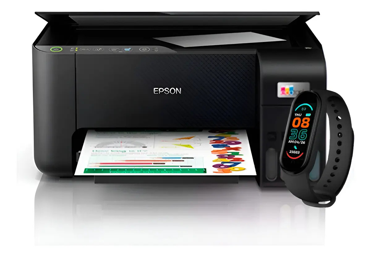 Impressora multifuncional colorida Epson EcoTank L3250 com Wi-Fi