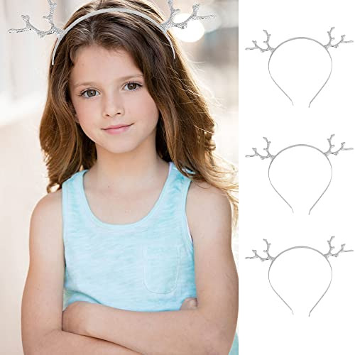 Diadema Con Forma De Asta De Metal Con Diamantes De Imitació
