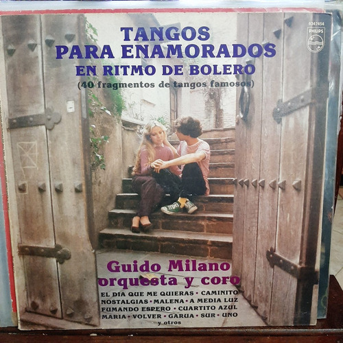 Vinilo Guido Milano Tango Para Enamorados Ritmo De Bolero T3