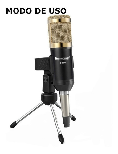 Imagen 9 de 10 de Microfono Condenser Fifine F-800 Estudio Con Pie De Mesa