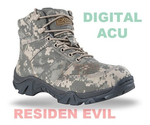 Imagen 3 de 7 de Botas Militares Digitales Airlight Zapato Tactico Sk7 Cortas