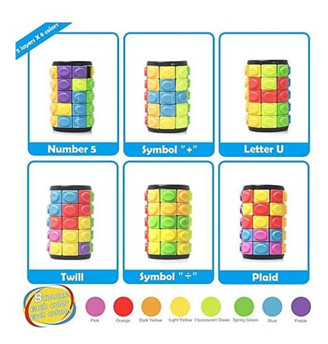 Magic 3d Puzzle Cube Rainbow Fidget Juguetes Cilíndrico 7