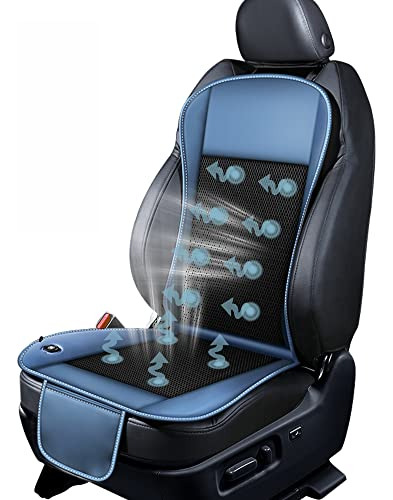 De.home Cooling Car Seat Cushion- Storage Pockets-10fans &
