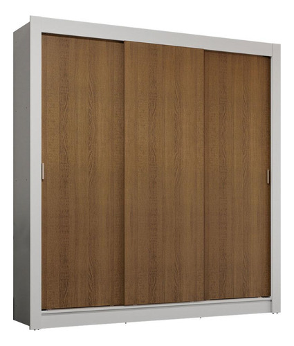 Ropero Closet Madesa 3 Puertas Bm 02 Color Blanco/Marrón