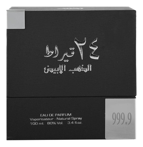 Perfume Unisex Lattafa 24 Carat White Gold Edp 100 Ml