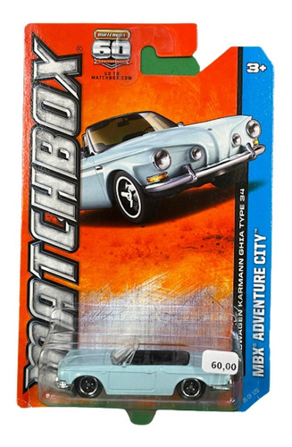 Volkswagen Karmann Ghia Type 34 Adventure City Matchbox 1/64