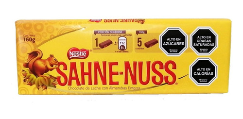 Chocolate De Leche Con Almendras Sahne Nuss Nestle 160 G