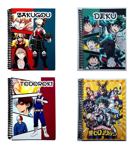 Cuaderno Anime Varios 100 Hojas A5 Combo X2 Cuadernos 