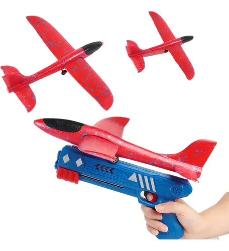 comprar Avião Planador De Isopor Com Lançador Led Colorido Manual