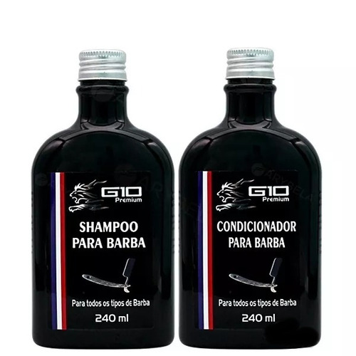 Kit G10 Hidratante Para Barba - Shampoo + Condicionador