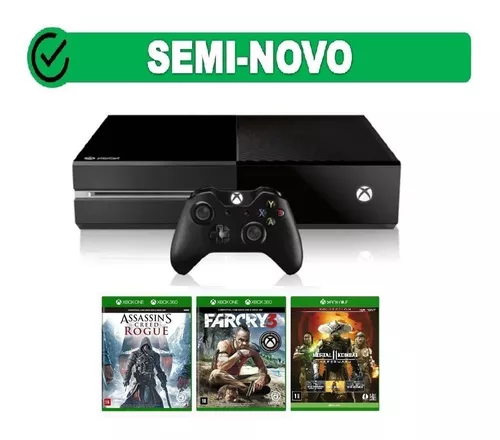 Console Xbox One 500GB + 2 Controle + 3 Jogos