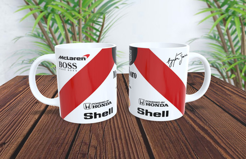 Caneca Ayrton Senna Mc-laren Modelos - 325ml Frases Do Senna Vermelho Ayrton Senna 2