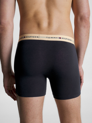 Pack De 3 Bóxer Essential Solid Azul Tommy Hilfiger
