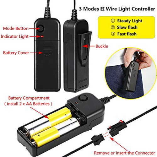 Mascara Led Neon La Purga Ideal Halloween Bicolor Jj04