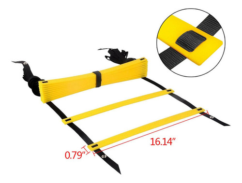 Escalera De Entrenamiento De Velocidad Agility 6m 12 Junta