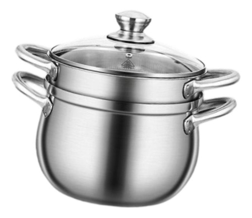 Olla De Acero Inoxidable Para Sopa, Pasta, 20cm Y Rejilla De