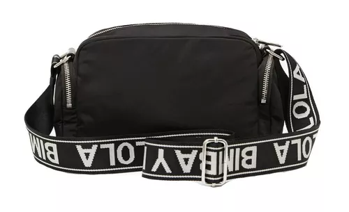 Bolsa bandolera Bimba y Lola Olympia Bolso bandolera M nylon diseño de nailon negra con correa de hombro negra blanca | Meses sin