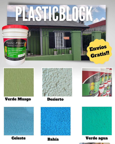 Revestimientos 15kg Texturados Plastic Block Rodilló Acqua