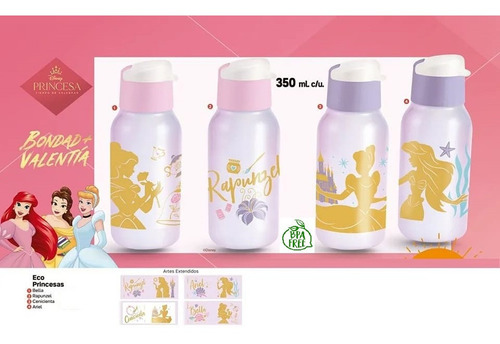 Botellita Ecokids Pincesas 350ml Tupperware® Libre De Bpa